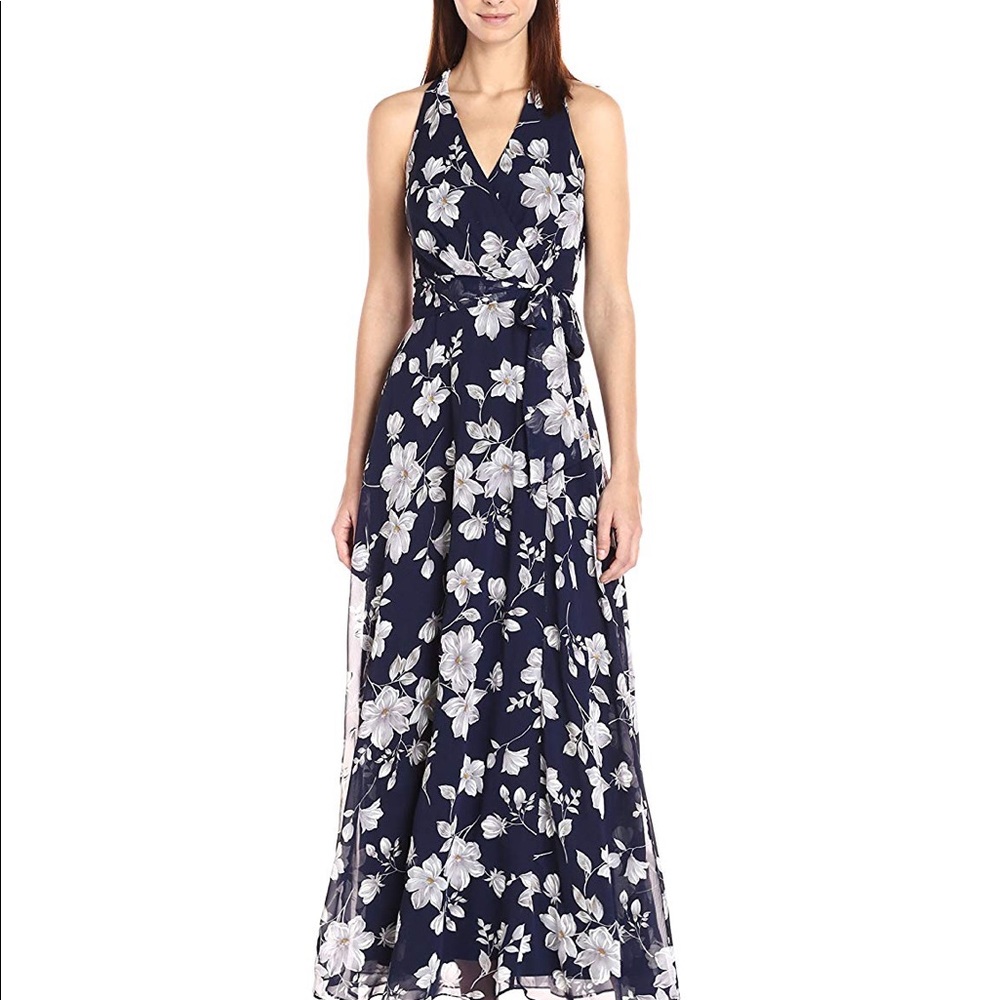 Yellow floral maxi dress